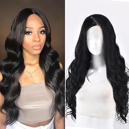 13x6 Lace Front Wigs Human Hair 200 Density HD Lace Front Wigs Human Hair Pre Plucked Natural Color Glueless Wig 100% Virgin Human Hair for Women Natural Black (30 inch)