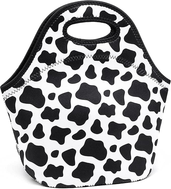 Neoprene Lunch Bags Thermal Insulated Lunch Tote Bag Reusable Washable Neoprene Picnic Bag for Women Men