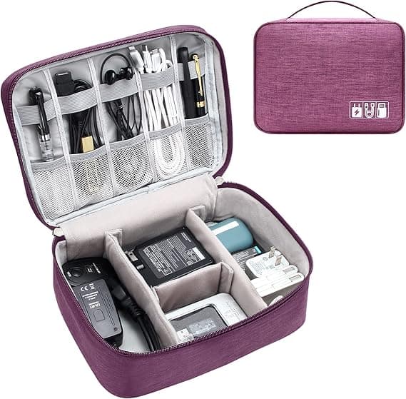 Electronics Organizer Travel Cable Organizer Bag Waterproof Portable Digital Storage Bag Electronic Accessories Case Cable Charger Organizer Case